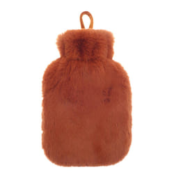 Ribbon Super Luxury Faux Fur Hot Water Bottle And Cover - One Size, Bronze