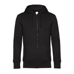 B&C Mens Full Zip Hoodie - XS, Black Pure