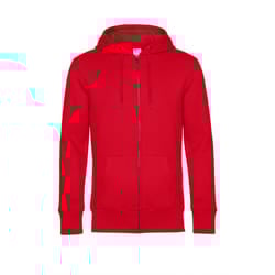 B&C Mens Full Zip Hoodie - XS, Red
