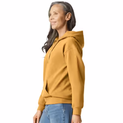 Gildan Unisex Adult Softstyle Fleece Midweight Hoodie - 4XL, Mustard