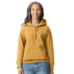 Gildan Unisex Adult Softstyle Fleece Midweight Hoodie - XXL, Mustard