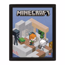 Minecraft Terrain 3D & Lenticular Poster