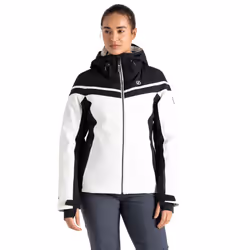 Dare 2B Womens/Ladies Flurry Ski Jacket - 16 UK, Black/Blanc De Blanc