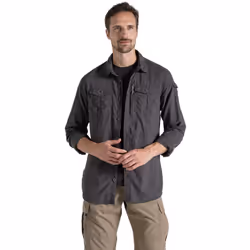 Craghoppers Mens Adventure III Nosilife Long-Sleeved Shirt - XL, Black Pepper