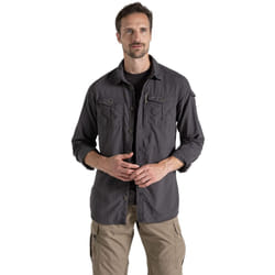 Craghoppers Mens Adventure III Nosilife Long-Sleeved Shirt - M, Black Pepper