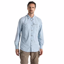 Craghoppers Mens Adventure III Nosilife Long-Sleeved Shirt - L, Niagara Blue