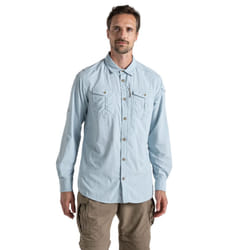 Craghoppers Mens Adventure III Nosilife Long-Sleeved Shirt - L, Niagara Blue