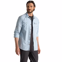 Craghoppers Mens Adventure III Nosilife Long-Sleeved Shirt - L, Niagara Blue