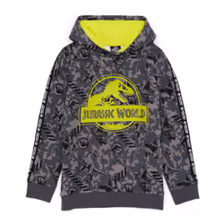Jurassic World: Camp Cretaceous Childrens/Kids Logo Hoodie - 7-8 Years, Grey