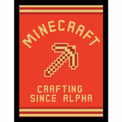 Minecraft Crafting Since Alpha Framed Poster