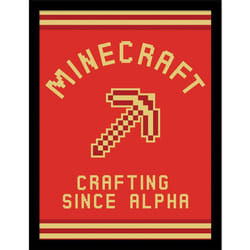 Minecraft Crafting Since Alpha Framed Poster