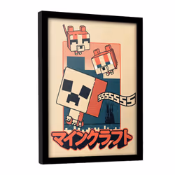 Minecraft Chibi Comic Framed Poster