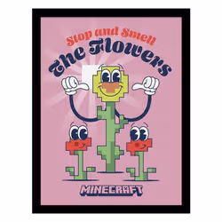 Minecraft The Flowers Framed Poster