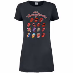 Amplified Womens/Ladies Evolution The Rolling Stones T-Shirt Dress - M, Charcoal