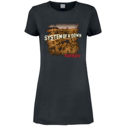 Amplified Womens/Ladies Toxicity Systems Of A Down T-Shirt Dress - M, Charcoal