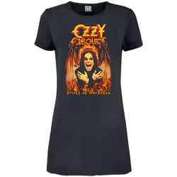 Amplified Womens/Ladies Prince Of Darkness Ozzy Osbourne T-Shirt Dress - S, Charcoal