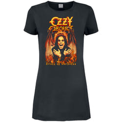 Amplified Womens/Ladies Prince Of Darkness Ozzy Osbourne T-Shirt Dress - XL, Charcoal
