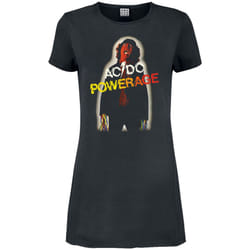 Amplified Womens/Ladies Powerage Album Cover AC/DC T-Shirt Dress - S, Charcoal