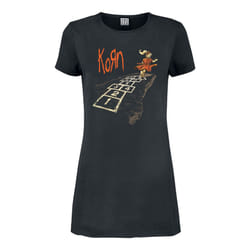 Amplified Womens/Ladies Follow The Leader Hopscotch Korn T-Shirt Dress - S, Charcoal