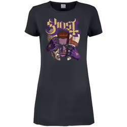 Amplified Womens/Ladies Alter Egos Ghost T-Shirt Dress - M, Charcoal