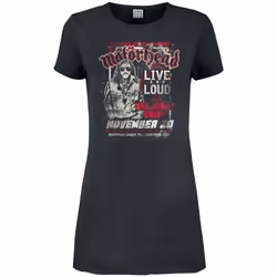 Amplified Womens/Ladies One Night Only Motorhead T-Shirt Dress - S, Charcoal