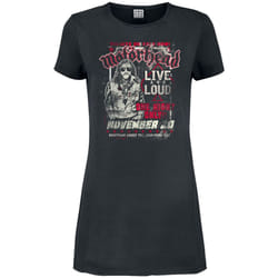 Amplified Womens/Ladies One Night Only Motorhead T-Shirt Dress - S, Charcoal