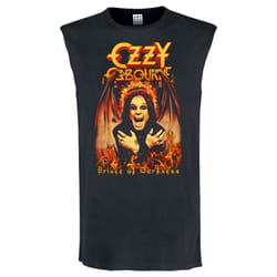 Amplified Mens Prince Of Darkness Ozzy Osbourne Sleeveless Tank Top - XS, Charcoal