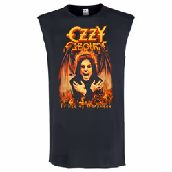 Amplified Mens Prince Of Darkness Ozzy Osbourne Sleeveless Tank Top - M, Charcoal