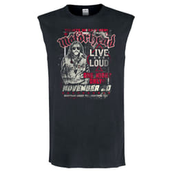 Amplified Mens One Night Only Motorhead Sleeveless Tank Top - M, Charcoal