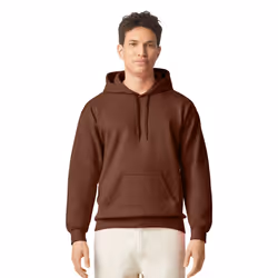 Gildan Mens Midweight Soft Touch Hoodie - 4XL, Cocoa