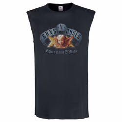 Amplified Mens Sweet Child O' Mine Guns N Roses Sleeveless Tank Top - XL, Charcoal