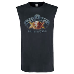 Amplified Mens Sweet Child O' Mine Guns N Roses Sleeveless Tank Top - XL, Charcoal