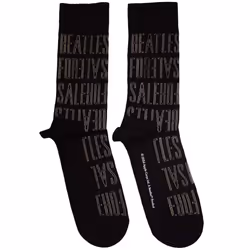 The Beatles Unisex Adult For Sale Text Outlines Repeat Socks - 7 UK-11 UK, Black