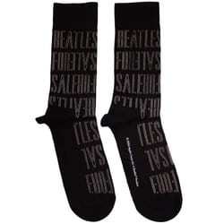 The Beatles Unisex Adult For Sale Text Outlines Repeat Socks - 7 UK-11 UK, Black
