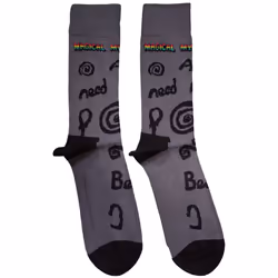 The Beatles Unisex Adult Magical Mystery Tour All You Need Is Love Socks - 7 UK-11 UK, Charcoal Grey