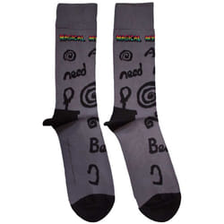 The Beatles Unisex Adult Magical Mystery Tour All You Need Is Love Socks - 7 UK-11 UK, Charcoal Grey