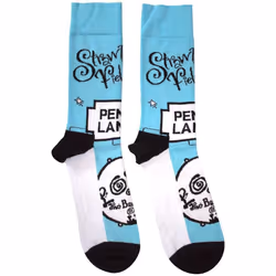 The Beatles Unisex Adult Strawberry Fields/Penny Lane Socks - 7 UK-11 UK, Light Blue