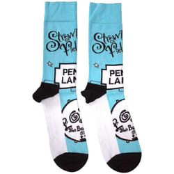 The Beatles Unisex Adult Strawberry Fields/Penny Lane Socks - 7 UK-11 UK, Light Blue
