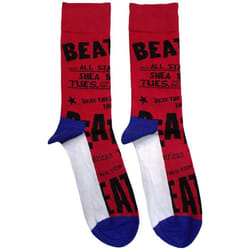 The Beatles Unisex Adult USA Socks - 7 UK-11 UK, Red