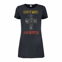 Amplified Womens/Ladies Appetite For Destruction Guns N Roses T-Shirt Dress - M, Charcoal