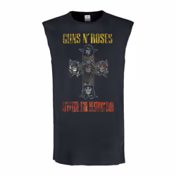 Amplified Mens Appetite For Destruction Guns N Roses Sleeveless Tank Top - L, Charcoal