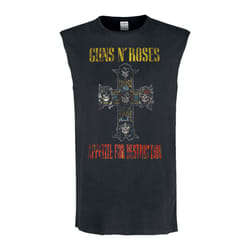 Amplified Mens Appetite For Destruction Guns N Roses Sleeveless Tank Top - L, Charcoal