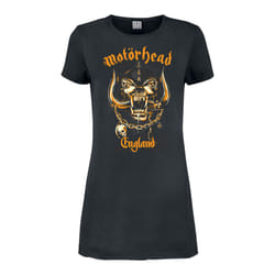 Amplified Womens/Ladies England Motorhead T-Shirt Dress - S, Charcoal/Bronze