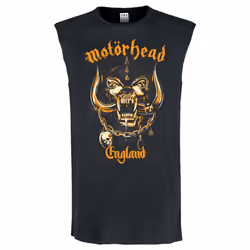 Amplified Mens England Motorhead Tank Top - M, Charcoal/Bronze