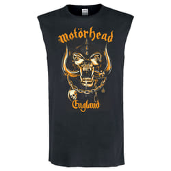 Amplified Mens England Motorhead Tank Top - M, Charcoal/Bronze