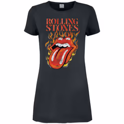 Amplified Womens/Ladies Hot Tongue The Rolling Stones T-Shirt Dress - M, Charcoal