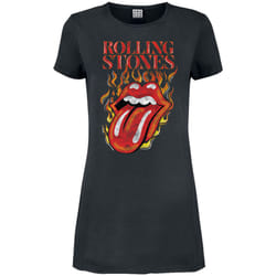 Amplified Womens/Ladies Hot Tongue The Rolling Stones T-Shirt Dress - M, Charcoal