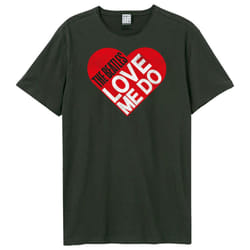 Amplified Unisex Adult Love Me Do The Beatles T-Shirt - XS, Charcoal