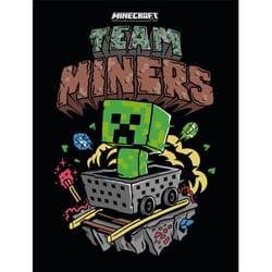Minecraft Team Miners Framed Canvas Print - 40cm x 30cm, Multicoloured