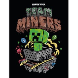 Minecraft Team Miners Framed Canvas Print - 80cm x 60cm, Multicoloured